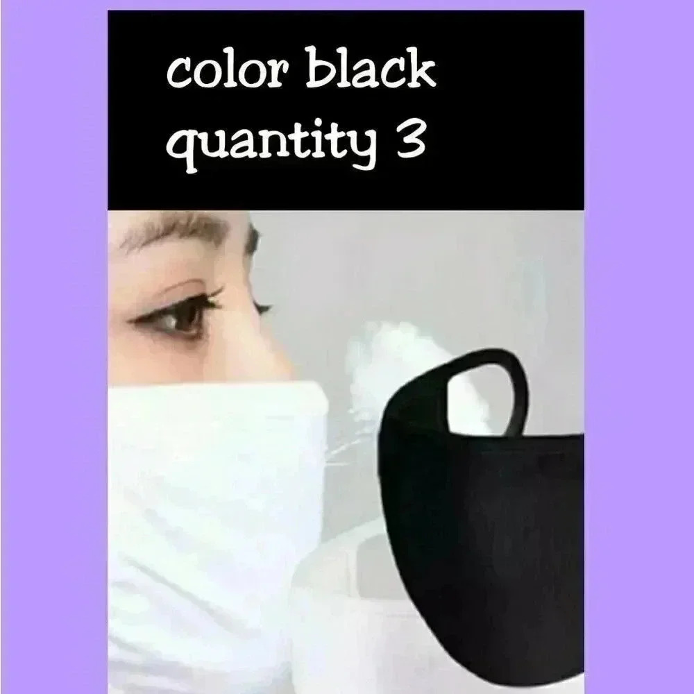 Unisex 3 face masks one size